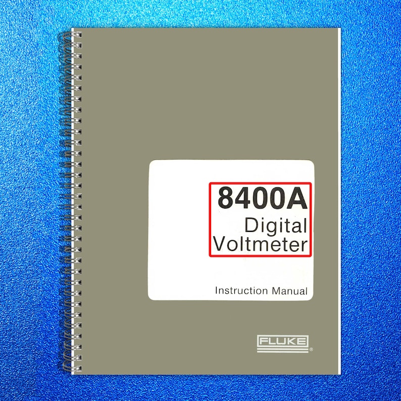Manual de instrucciones del voltímetro digital FLUKE 8400A - Bobina fija - Cubiertas resistentes imagen 1