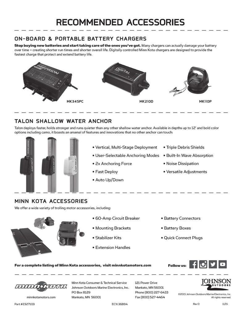 MINN Kota Riptide Terrova 112 CoPilot Trolling Motor User Manual - Wire Bound image 9