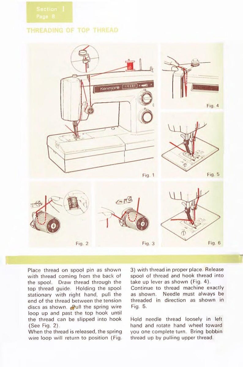 Sears Kenmore 1941 Sewing Machine Instructions User Guide Manual COLOR Bild 6
