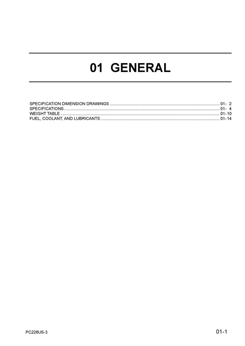 KOMATSU Pc228US-3 Pc228USLC-3 Sn 30001 Up Shop Manual, Bound, Covers, Foldouts afbeelding 13