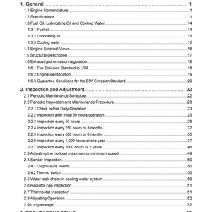 KOMATSU Yanmar 3D82AE 4D88E S4D106 And More Diesel Engine Shop Manual, Foldouts image 3