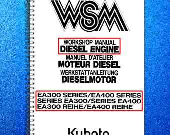 KUBOTA Ea300 Ea400 Series Diesel Engine Workshop Manual Closure - Jacket