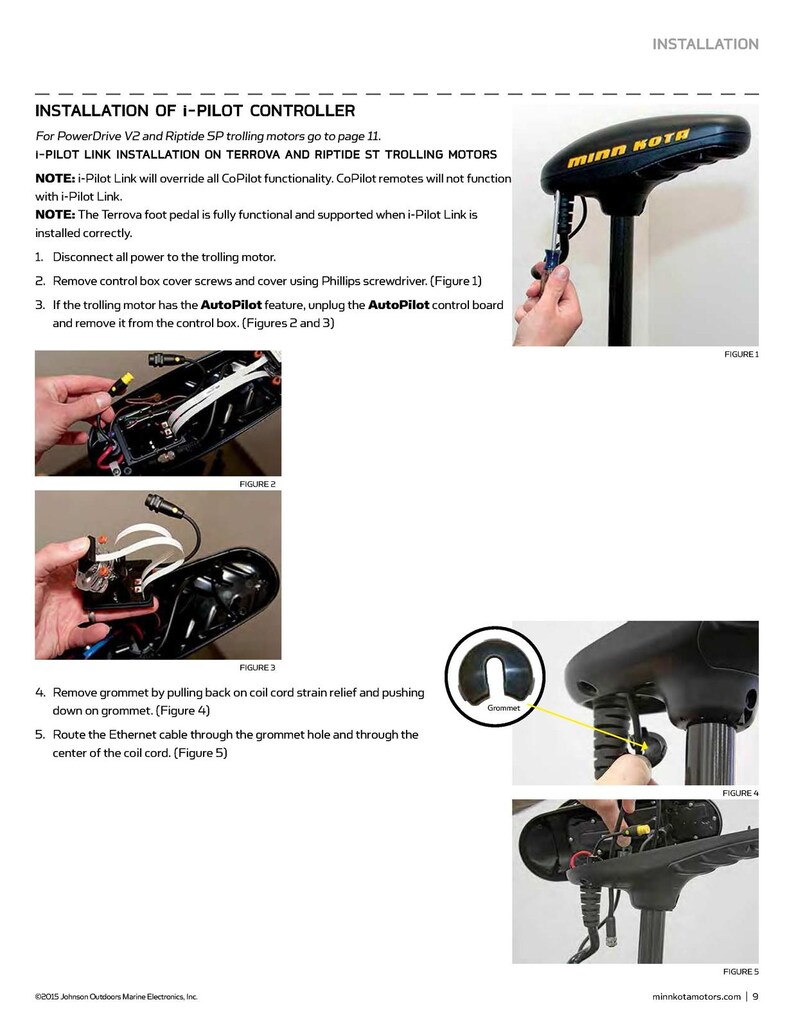 MINN Kota i-Pilot Link Trolling Motor Owners Manual 2015 - Wire Bound - Covers image 6