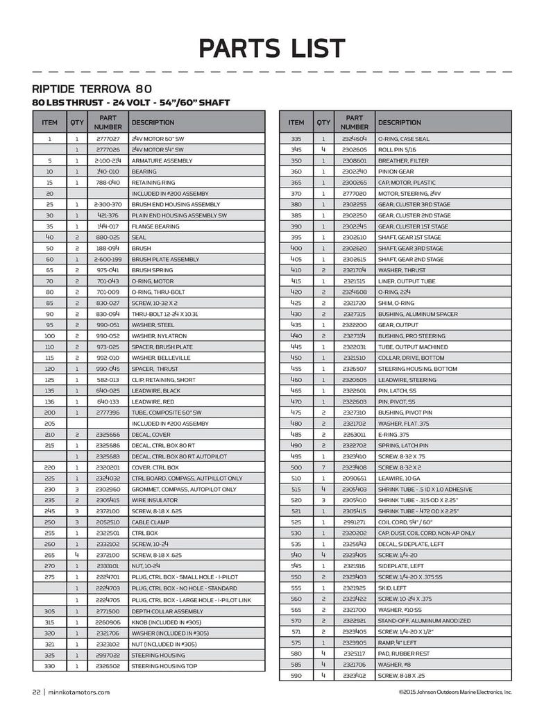 MINN Kota Riptide Terrova 80 CoPilot Trolling Motor User Manual - Wire Bound bild 8