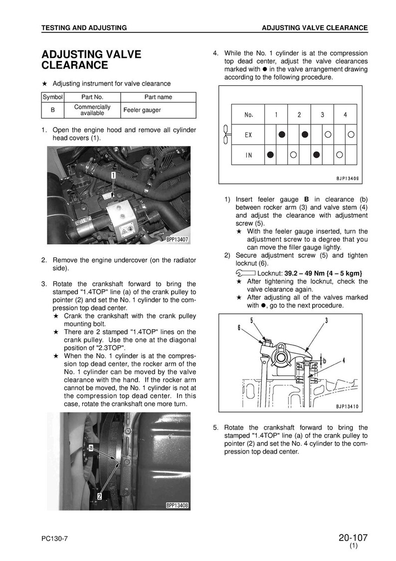KOMATSU Pc130-7 Sn 70001 Shop Manual - Steel Wire Bound - Protective Covers image 11