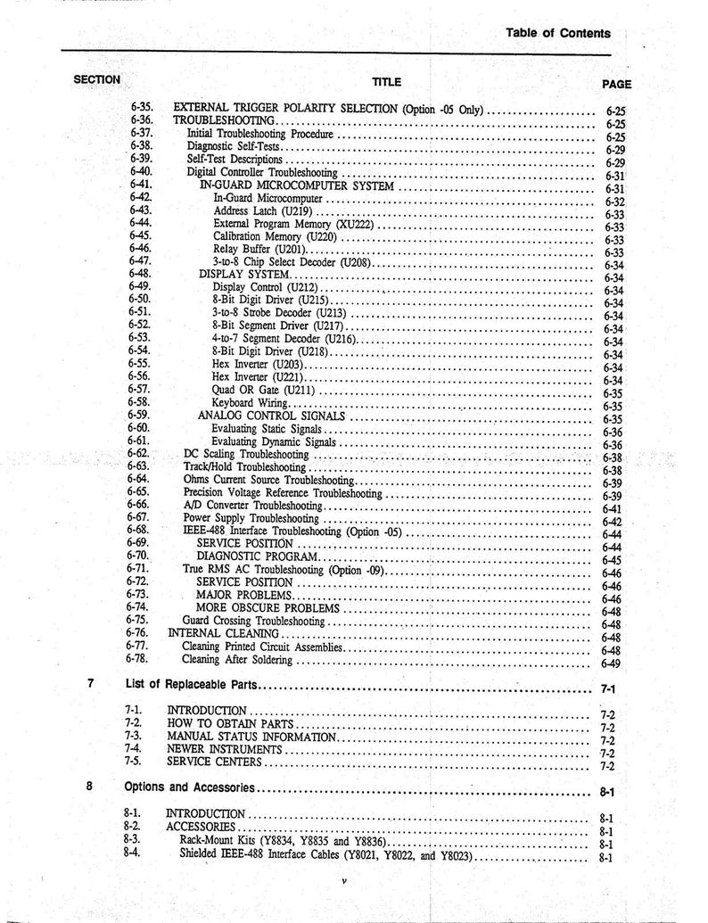 FLUKE 8840A Digital Multimeter Instruction Manual - Wire Bound - Tough Covers image 7