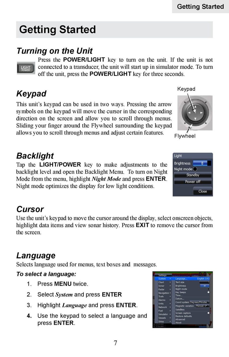 LOWRANCE Hds-8 Hds-10 Fish Finding Sonar And Gps Operations Manual - Wire Bound image 6