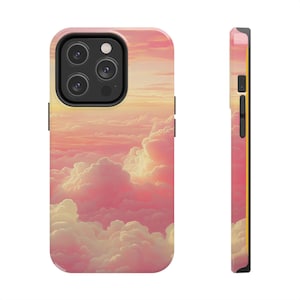 Dreamy Cloud Phone Case, Tough Cell Phone Cover, Aesthetic Gift, Pink Sky Design, Protective and Stylish