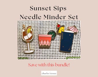 Sunset Sips Needle Minders Set | Cocktail Needle Magnets
