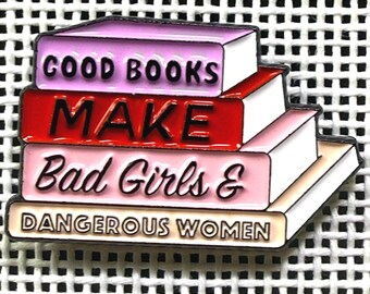 Good Books Bad Girls Needle Minder | Book Lover Needle Magnet