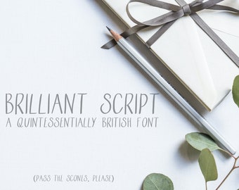Brilliant Font - Script Font - Personal Use Only - Digital Download