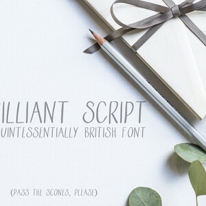 Brilliant Font - Script Font - Commercial Use - Digital Download