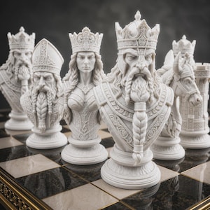 Viking schaakspel (6 stuks) siliconen mal – voor hars