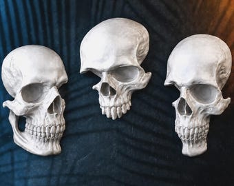 Molde de silicona con forma de calavera grande – Herramienta para resina, yeso y velas