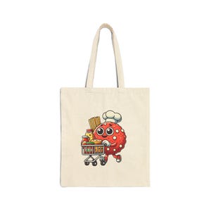 Sacola de compras de almôndegas, sacola de lona de algodão, sacola de mercado, sacola reutilizável, sacola ecológica