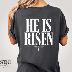 He Is Risen SVG PNG: Christian T-Shirt Design, Easter Svg (Digital Download)