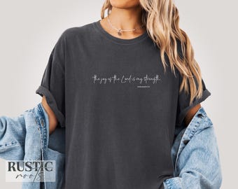 Scripture SVG PNG - The Joy of the Lord is My Strength, Nehemiah 8:10, Christian Shirt Design, Wall Decal, Coffee Mug(Digital Download)