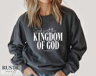Seek First the Kingdom of God SVG: Bible Verse Quote (Digital Download)