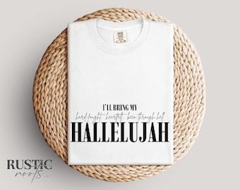 Hallelujah Christian SVG PNG: Retro Church Shirt Design (Digital Download)