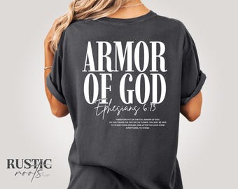 Armor Of God SVG PNG: Ephesians Bible Verse Trendy Back Print Svg, Scripture Shirt Png, Church Shirt Svg, Prayer Warrior Svg, Jesus Svg Png