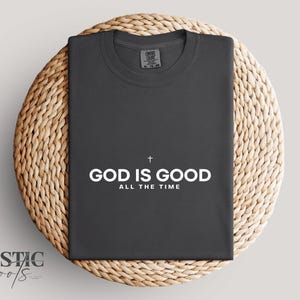 God Is Good SVG PNG: Minimalist Christian Faith Quote (Digital Download)