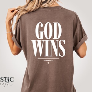 God Wins Cross SVG PNG: Christian Trendy Back Print Svg, Trucker Hat (Digital Download)