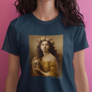 Saint Rosalia T-Shirt - Devotional Art Tee | Catholic Saint Fashion | Unique Religious Gift