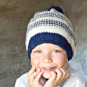 Knitting Pattern Slouchy Hat Pattern the SYDNEY slouchy Toddler, Child & Adult sizes incl'd image 2