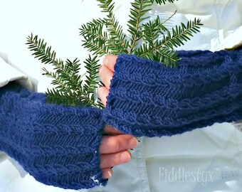 Knitting Pattern - Fingerless Mitts Pattern - Cabled Handwarmers Pattern - Cable Mittens - the KATHY Mitts (Women's S, M, L sizes)