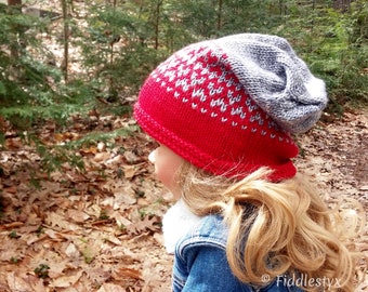 Knitting Pattern - Slouchy Hat Pattern - the SHOHOLA slouchy hat (Toddler, Child & Adult sizes incl'd)