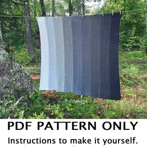 Gradient Blanket Knitting Pattern - Knitting Pattern - Afghan Knitting Pattern - Knitted Blanket - the SMOKE SHIFTER BLANKET