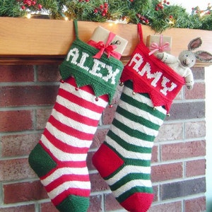 Modèle de tricot de bas de Noël elfe : le modèle HARVEY (Modèle PDF)