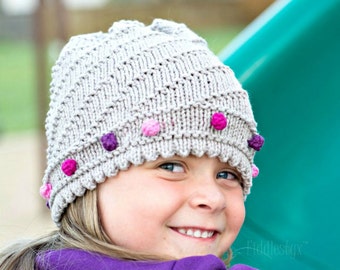 Hat Knitting Pattern - Slouchy Hat Pattern - the JO Hat (Newborn, Baby, Toddler, Child & Adult sizes incl'd)