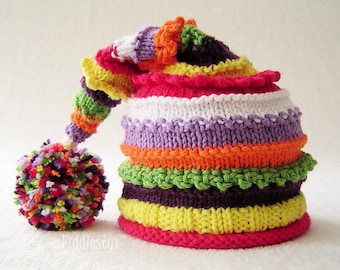 Knitting Pattern - Stocking Hat Pattern - the LUCY Hat (Newborn, Baby, Toddler, Child & Adult sizes incl&#39;d)