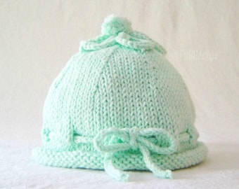 Hat Knitting Pattern - Hat Pattern - the TABITHA beanie (Newborn, Baby, Toddler, Child & Adult sizes incl'd)