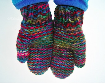Knitting Pattern - Bulky Mittens Pattern - the CALVARY Mitts (Child, Teen, Adult sizes)