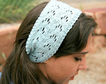 Knitting Pattern - Lace Headband Pattern - the JAYNE Headband Cowl Combo (Toddler, Child, Adult sizes)