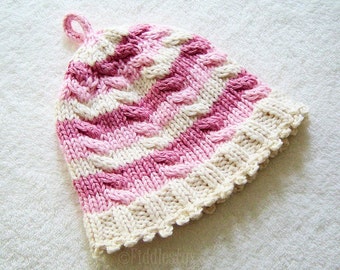 Knitting Pattern - the EMMA Hat (Newborn, Baby, Toddler, Child & Adult sizes incl'd)
