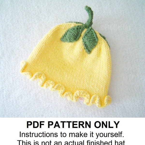 Knitting Pattern - Girl's Flower Hat Pattern - the EMILY Hat (Newborn, Baby, Toddler, Child & Adult sizes incl'd)