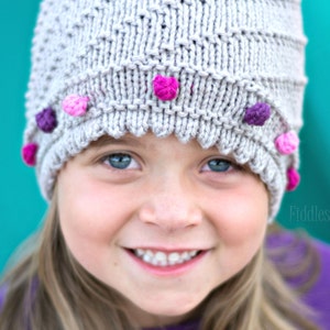 Hat Knitting Pattern Slouchy Hat Pattern the JO Hat Newborn, Baby, Toddler, Child & Adult sizes incl'd image 2