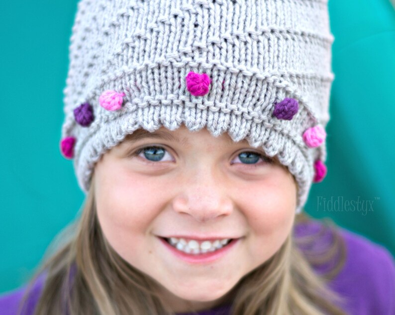 Hat Knitting Pattern Slouchy Hat Pattern the JO Hat Newborn, Baby, Toddler, Child & Adult sizes incl'd image 2