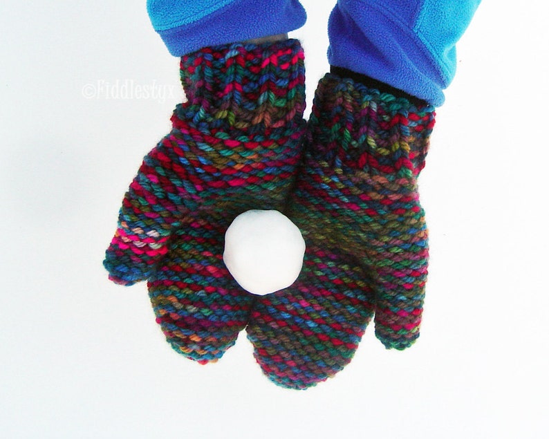 Knitting Pattern Bulky Mittens Pattern the CALVARY Mitts Child, Teen, Adult sizes image 4