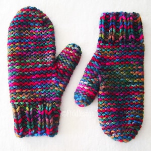 Knitting Pattern Bulky Mittens Pattern the CALVARY Mitts Child, Teen, Adult sizes image 2