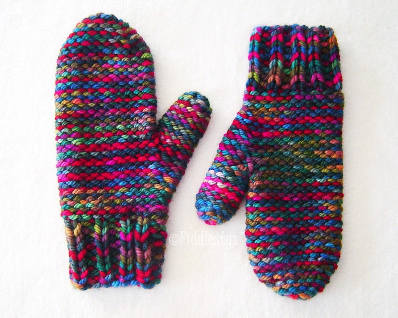 Knitting Pattern Bulky Mittens Pattern the CALVARY Mitts Child, Teen, Adult sizes image 2