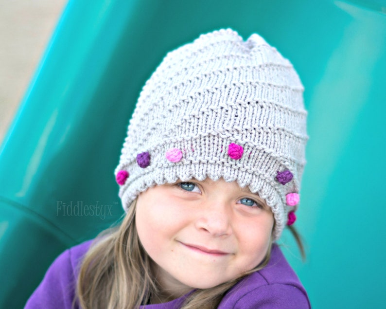 Hat Knitting Pattern Slouchy Hat Pattern the JO Hat Newborn, Baby, Toddler, Child & Adult sizes incl'd image 3