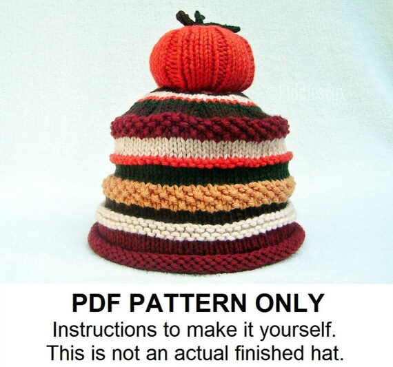 Pumpkin Hat Knitting Pattern: the JACK Hat (Newborn, Baby, Toddler, Child & Adult sizes incl'd)