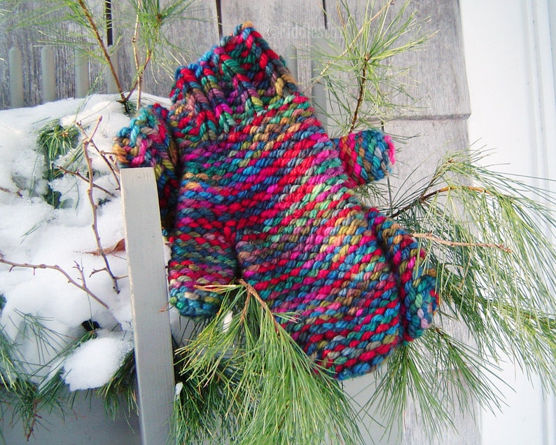 Knitting Pattern Bulky Mittens Pattern the CALVARY Mitts Child, Teen, Adult sizes image 3