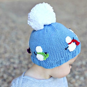 Hat Knitting Pattern Snowman Hat Pattern the OLAF Hat Newborn, Baby, Toddler, Child & Adult sizes incl'd image 4