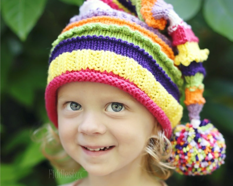 Knitting Pattern Stocking Hat Pattern the LUCY Hat Newborn, Baby, Toddler, Child & Adult sizes incl'd image 2