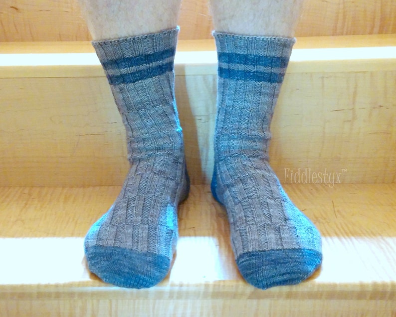 Knitting Pattern Men's Sock Knitting Pattern Toe up | Etsy